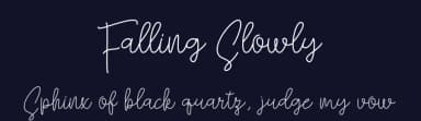Falling Slowly by QueenType — Script Handwritten Font — thumbnail 2