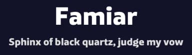 Famiar by Måns Grebäck — Sans Serif Font — thumbnail 2