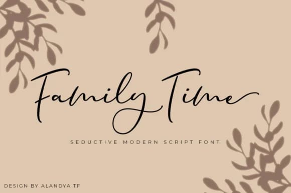Family Time Font by alandya typefoundry — Script Handwritten Font