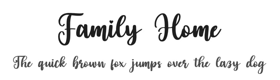 Family Home by Bearytype — Script Handwritten Font