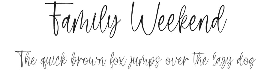 Family Weekend by Wahyu Studio — Script Handwritten Font