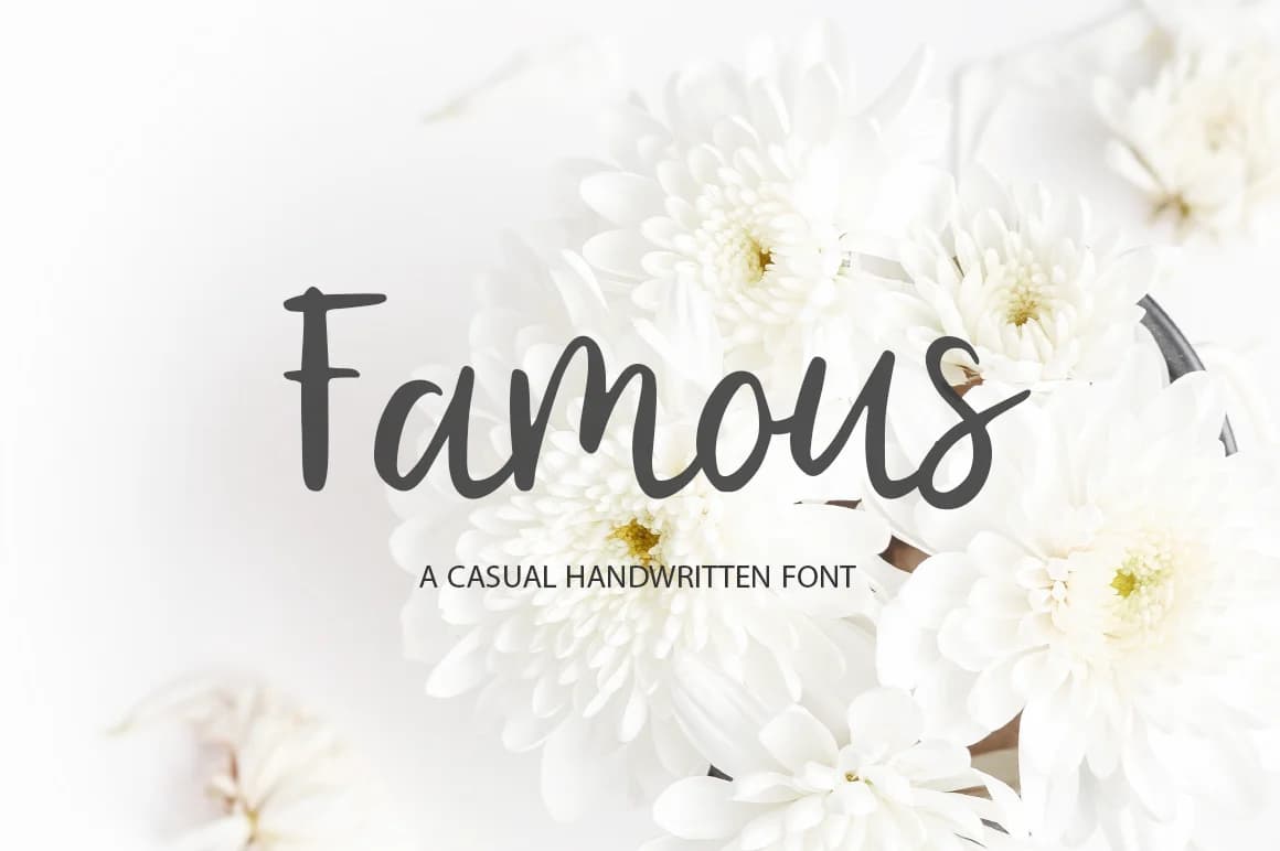 Famous Font by Pasha Larin — Script Handwritten Font