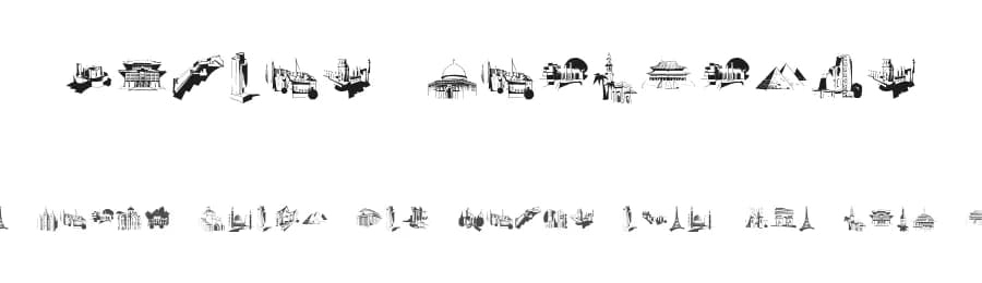 Famous Buildings by Manfred Klein — Dingbats Font