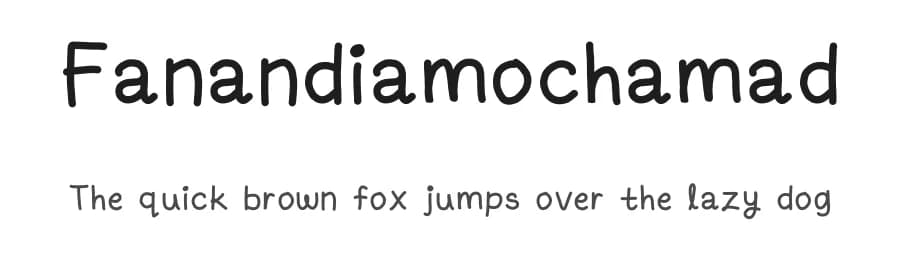 Fanandiamochamad by mochaffff — Script Handwritten Font