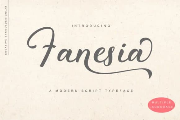 Fanesia Font by Cooldesignlab — Script Handwritten Font