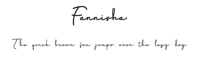 Fannisha by Mustofa Nur Sidiq — Script Handwritten Font