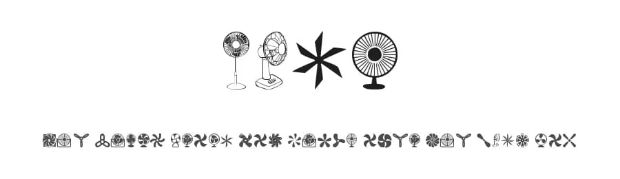 Fans by Woodcutter — Dingbats Font