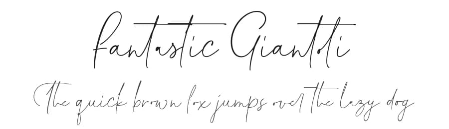 Fantastic Giantoli by Four Lines — Script Handwritten Font