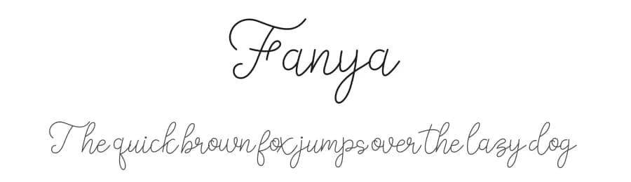 Fanya by Fanastudio — Script Handwritten Font