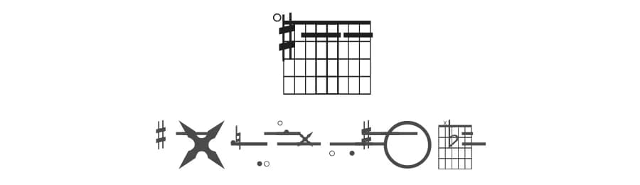 FarHat by Guitar Chords Creator Fonts — Dingbats Font