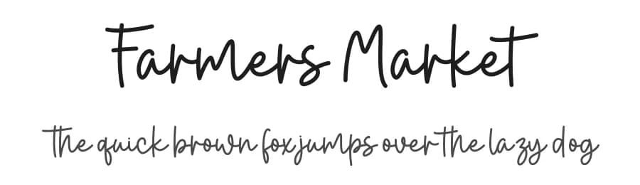 Farmers Market by Graphix Line Studio — Script Handwritten Font