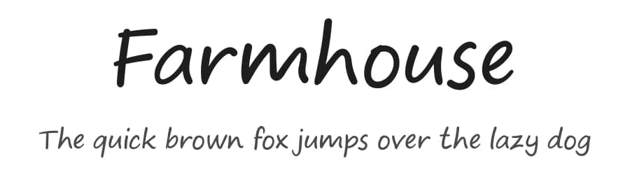 Farmhouse by Etik Fatimah — Script Handwritten Font