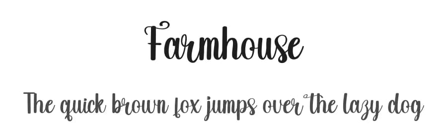 Farmhouse by creatype designer — Script Handwritten Font