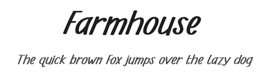 Farmhouse by Id: #6888964 — Script Handwritten Font — preview 1