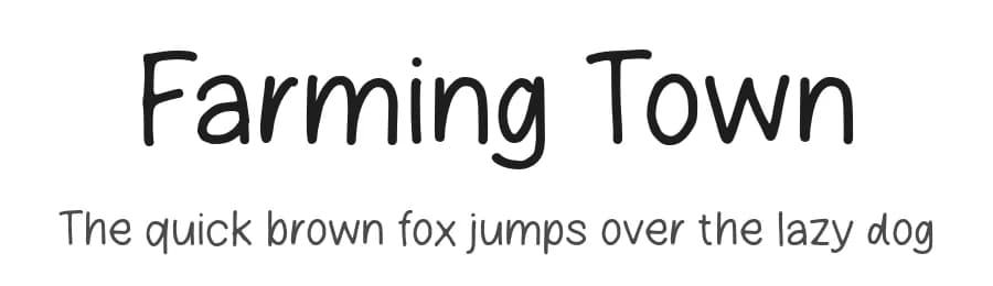 Farming Town by MJType — Script Handwritten Font