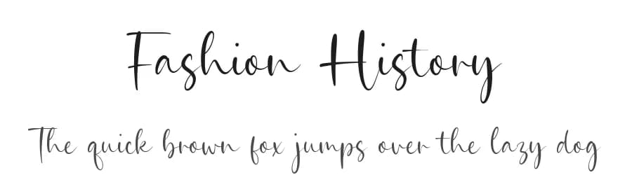 Fashion History by Timur Type — Script Handwritten Font