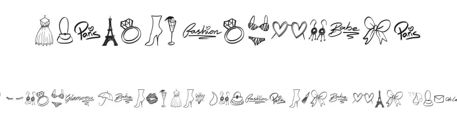 Fashion Pictures by JSH creates — Dingbats Font