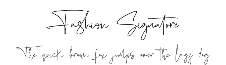 Fashion Signature by Letterara — Script Handwritten Font