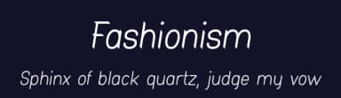 Fashionism by Vít Čondák — Sans Serif Font — thumbnail 2