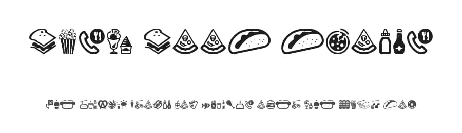 Fast Food Icons by Woodcutter — Dingbats Font