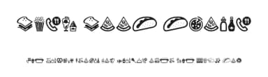 Fast Food Icons by Woodcutter — Dingbats Font — thumbnail 1
