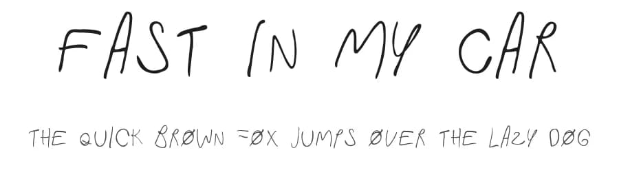 Fast In My Car by Erik Reys — Script Handwritten Font