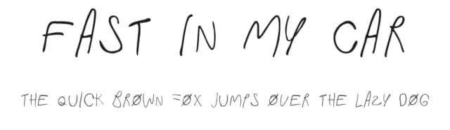 Fast In My Car by Erik Reys — Script Handwritten Font