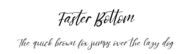 Faster Bottom by Kong Font — Script Handwritten Font — thumbnail 1
