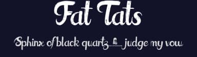 Fat Tats by JSH creates — Script Handwritten Font — thumbnail 2