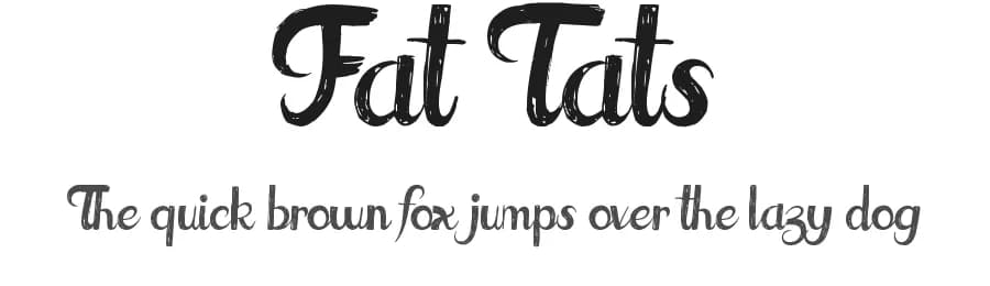 Fat Tats by JSH creates — Script Handwritten Font