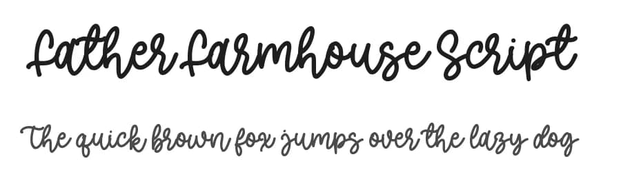 Father Farmhouse Script by AZ Std — Script Handwritten Font