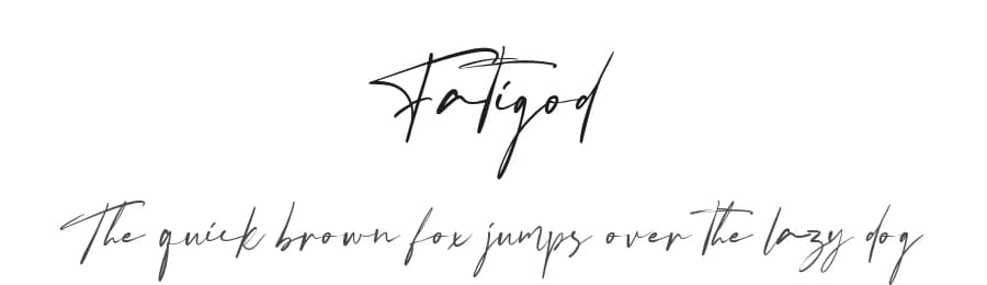 Fatigod by Hugefonts — Script Handwritten Font