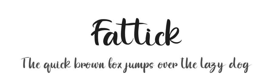 Fattick by nomlimofont — Script Handwritten Font