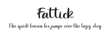 Fattick by nomlimofont — Script Handwritten Font — thumbnail 1