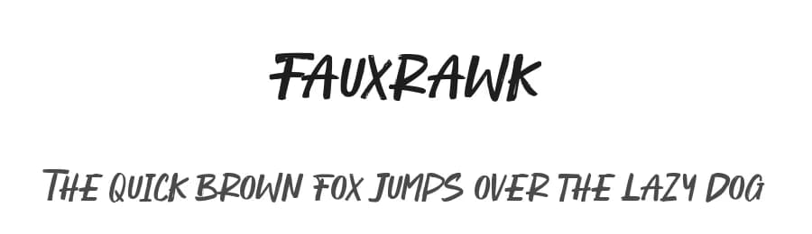 Fauxrawk by Maulana Creative — Script Handwritten Font