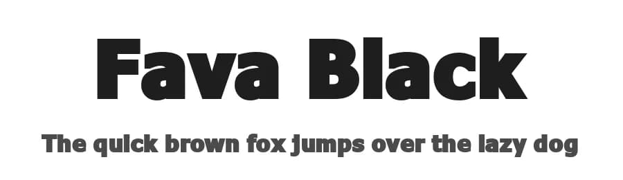 Fava Black by Themnific — Sans Serif Font