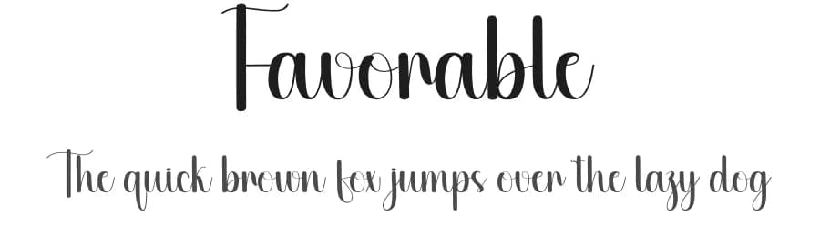 Favorable by Scratchones — Script Handwritten Font