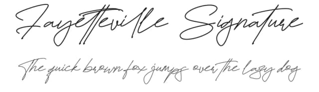 Fayetteville Signature by FinTypeStudio — Script Handwritten Font