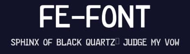 FE-Font — Sans Serif Font — thumbnail 2