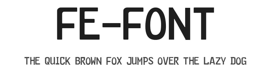 FE-Font — Sans Serif Font