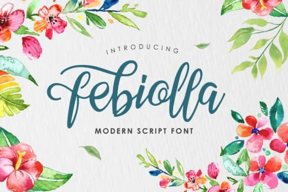 Febiolla Script Font by Arterfak Project — Script Handwritten Font