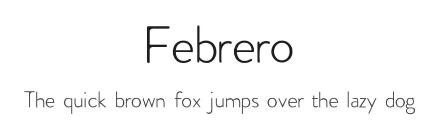 Febrero by Freshfish — Sans Serif Font