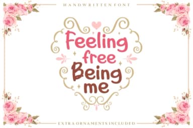 Feeling Free Being Me Font by Adyfo (7NTypes) — Script Handwritten Font — thumbnail 1