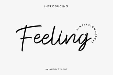 Feeling Signature Font by 78soeef Design — Script Handwritten Font — thumbnail 1