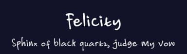 Felicity by M Ramdan S Ganesa P — Script Handwritten Font — thumbnail 2