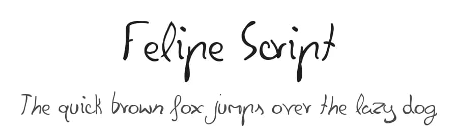 Felipe Script by Javier De la Fuente — Script Handwritten Font