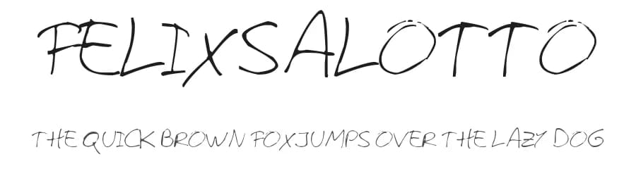 Felixsalotto by A L — Script Handwritten Font