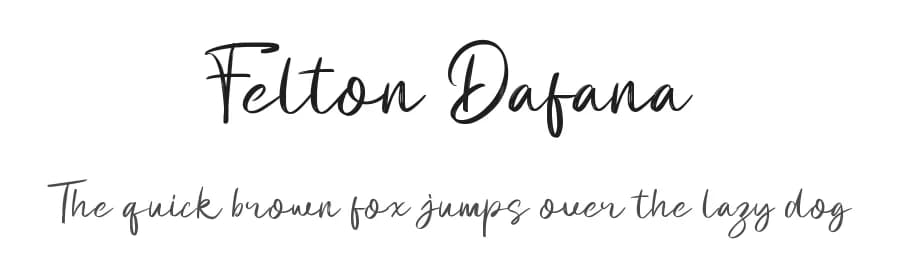 Felton Dafana by ToniStudio — Script Handwritten Font
