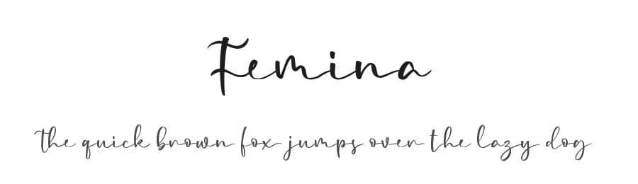 Femina by Blankids — Script Handwritten Font