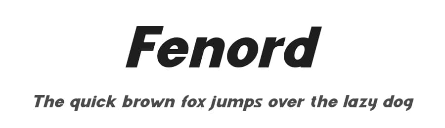 Fenord by Craft Supply Co. — Sans Serif Font